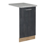 Pannello frontale della lavastoviglie R-Line Calce nera/Rovere dorato 45 cm, PL Marmo Vicco