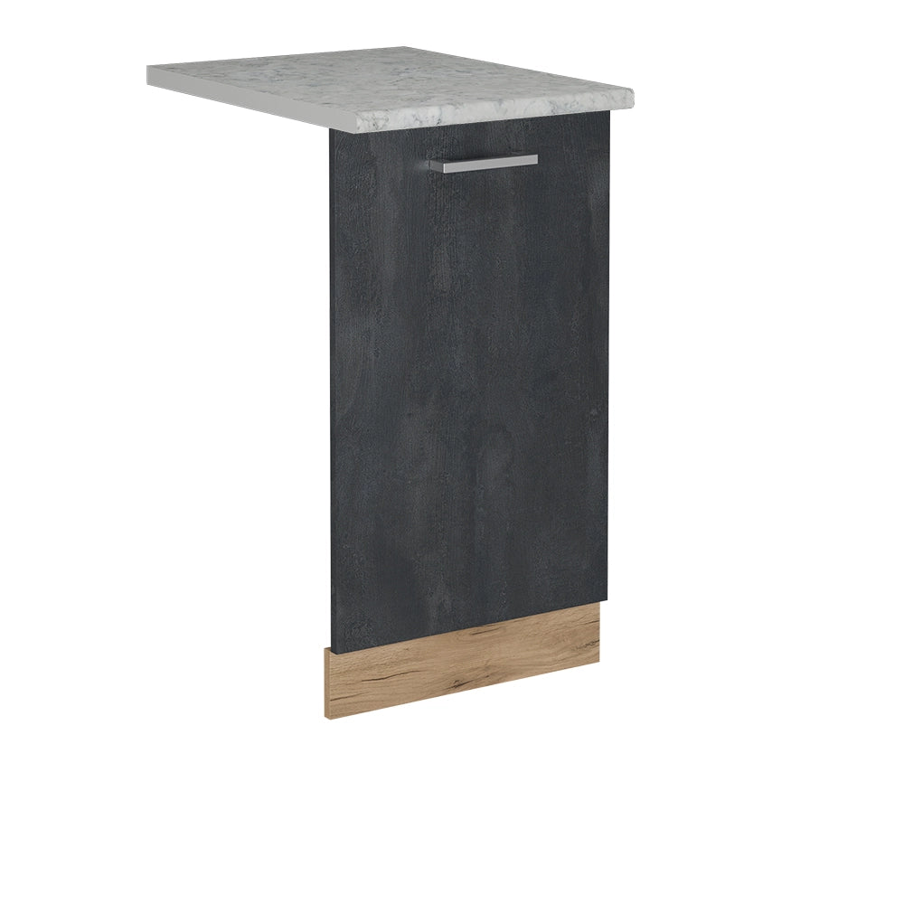 Pannello frontale della lavastoviglie R-Line Calce nera/Rovere dorato 45 cm, PL Marmo Vicco