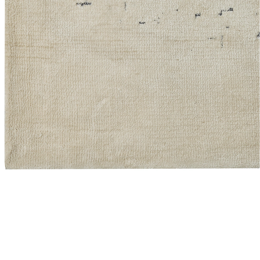 Tappeto per aree Panna Beige Poliestere 300 x 400 cm Motivo effetto invecchiato Tinta unita Tappeto da salotto moderno e minimalista