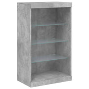 Buffet credenza cassettiera armadio mobile contenitore organizer per cucina soggiorno salotto con luci LED 60,5 x 37 x 100 cm grigio 02_0030002