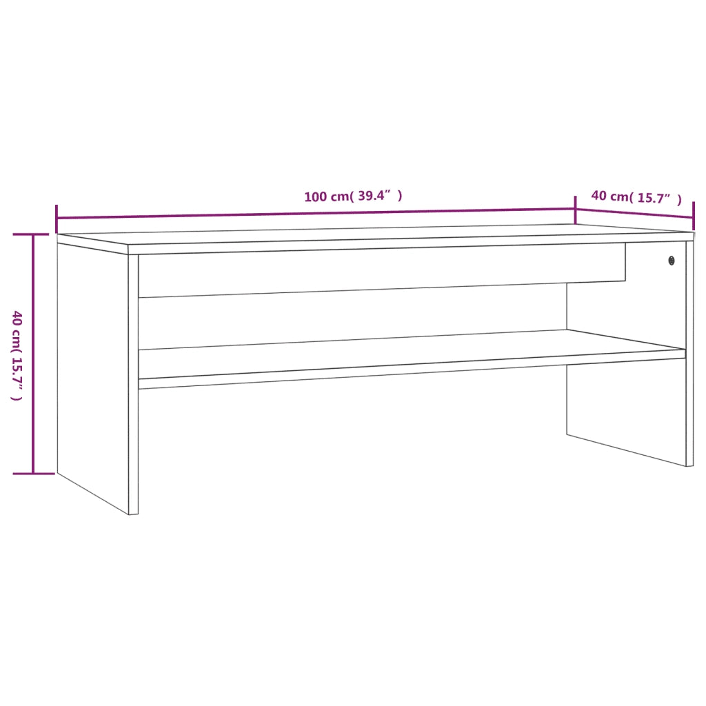Tavolino da salotto | Tavolino da caff¨¨ | Tavolino da Soggiorno Rovere Fumo 100x40x40 cm Legno Multistrato