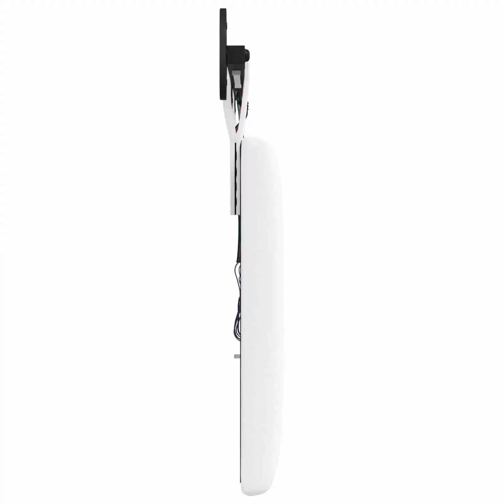 Testiera sospesa Con luce LED Bianco Tessuto