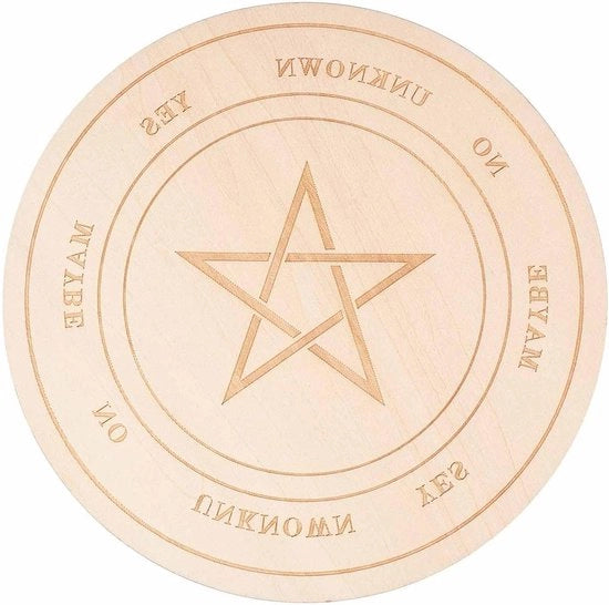 Pendolo in legno a forma stellare - Ambiente divinatore e metafisico - Ecologico - Forma rotonda