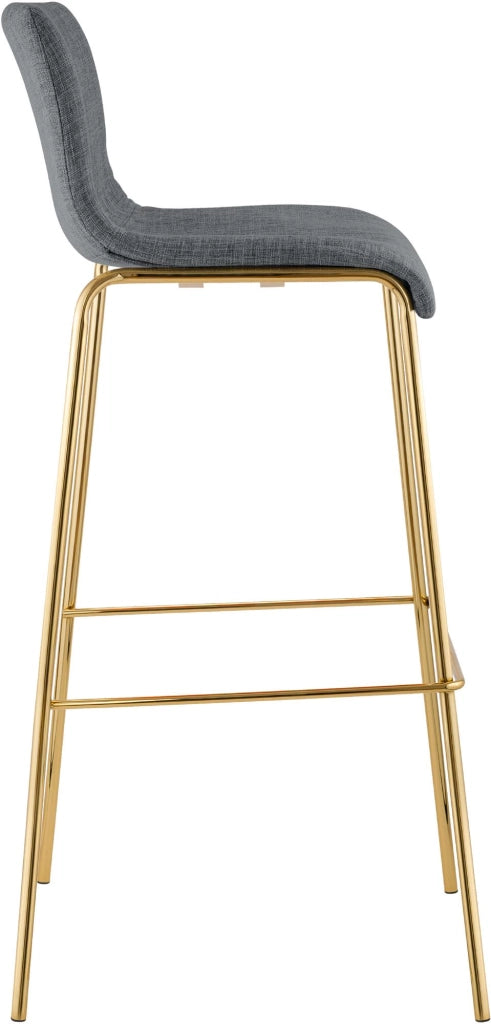 Sgabello da bar Hoover in tessuto 4 piedi oro 5