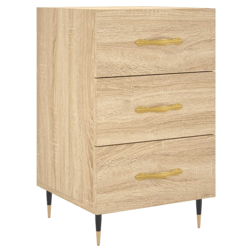 Comodino | Armadio da Notte | Mobiletto da notte Rovere Sonoma 40x40x66 cm in Legno Multistrato