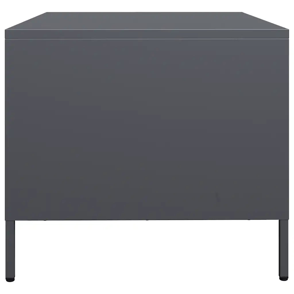 Tavolino da salotto | Tavolino da caff¨¨ | Tavolino da Soggiorno Antracite 68,5x50x43,5 cm in Acciaio Laminato a Freddo