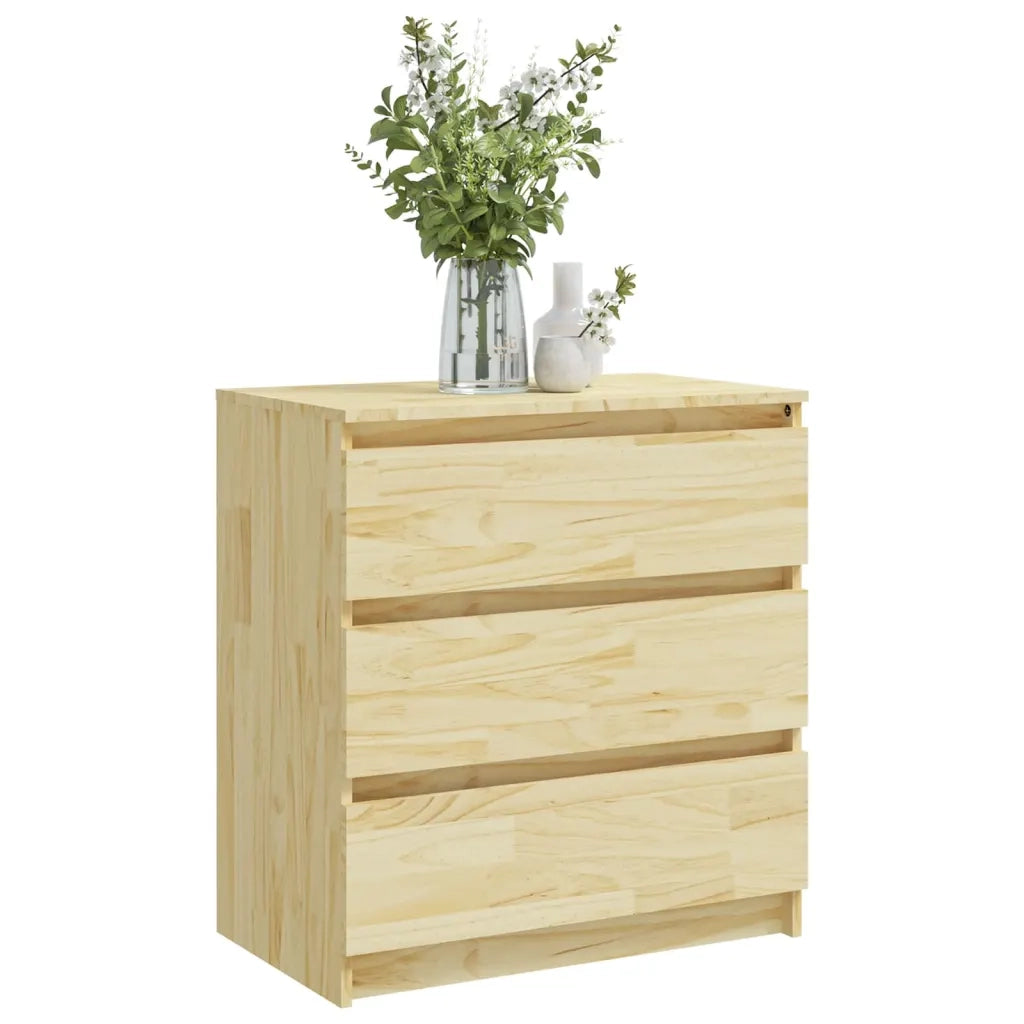 Comodino | Armadio da Notte | Mobiletto da notte 60x36x64 cm in Legno Massello di Pino