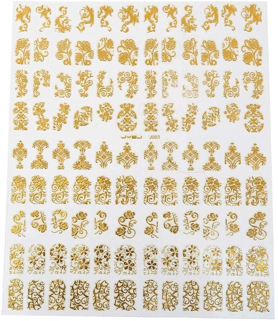 Stickers per unghie 3D - Stickers per unghie fiori - Stickers per unghie DIY - Stickers per unghie per salone - 108 pezzi - Materiale PVC di alta qualità - Nail Art