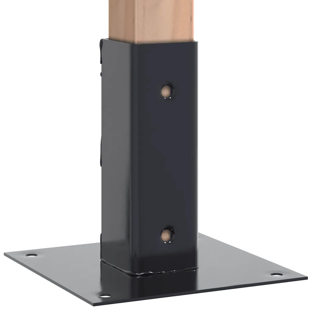 Basi per Pali Quadrati 4 pz 51x51 mm Acciaio Verniciato Polvere CFW7160288