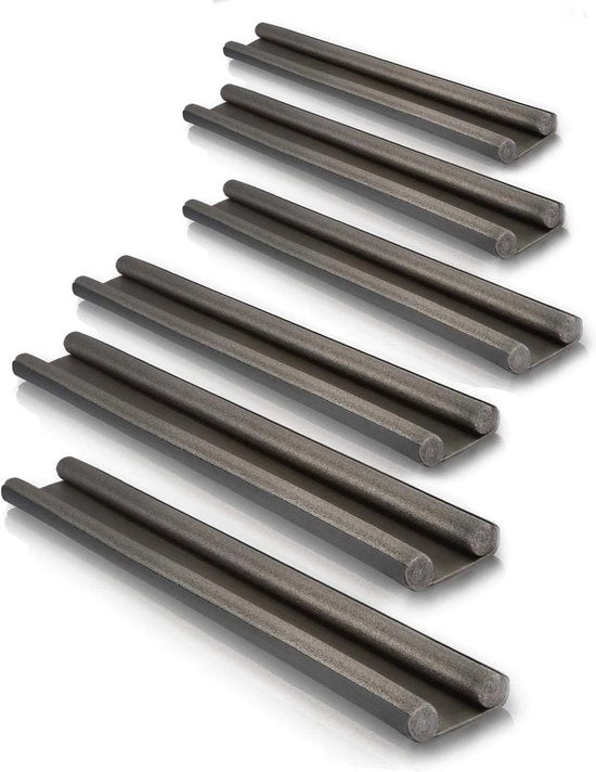 Tappeto di Serramento per Porte - Aria, Rumore e Calore Isolante - 6 Pezzi Grigio