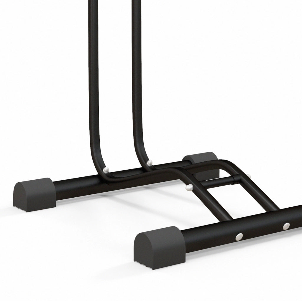 Supporto bici verticale orizzontale 41x41x121 cm metallo nero regolabile