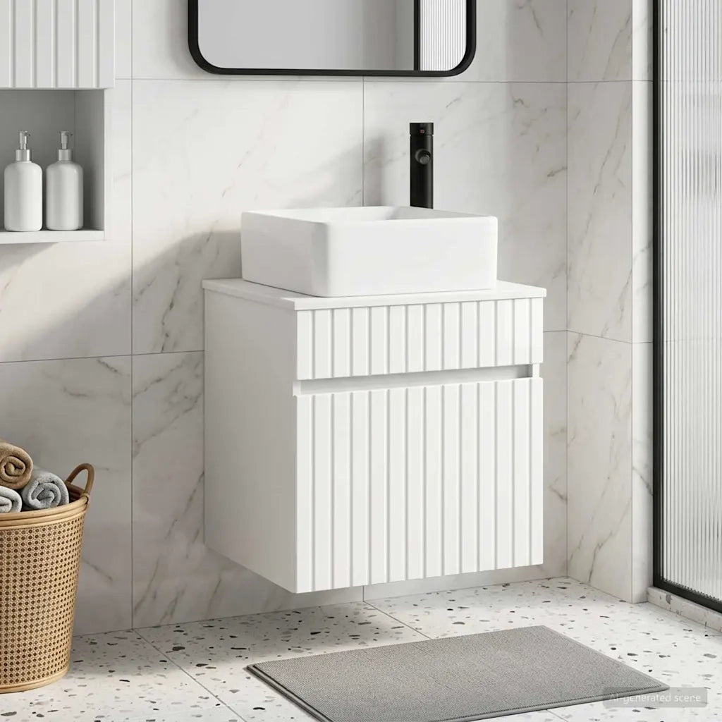 Mobile lavabo da parete Bianco Lucido 49 x 41 x 63 cm