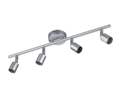 Faretti a Soffitto Barra 4 Luci Led GU10 Alluminio Senza Lampadine Paris GD Trio