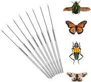 Set di ago di acciaio inossidabile 8 pezzi - punta diritta - robusto e resistente - per esperimenti di insetticoltura - 137 mm - ago per preparazione