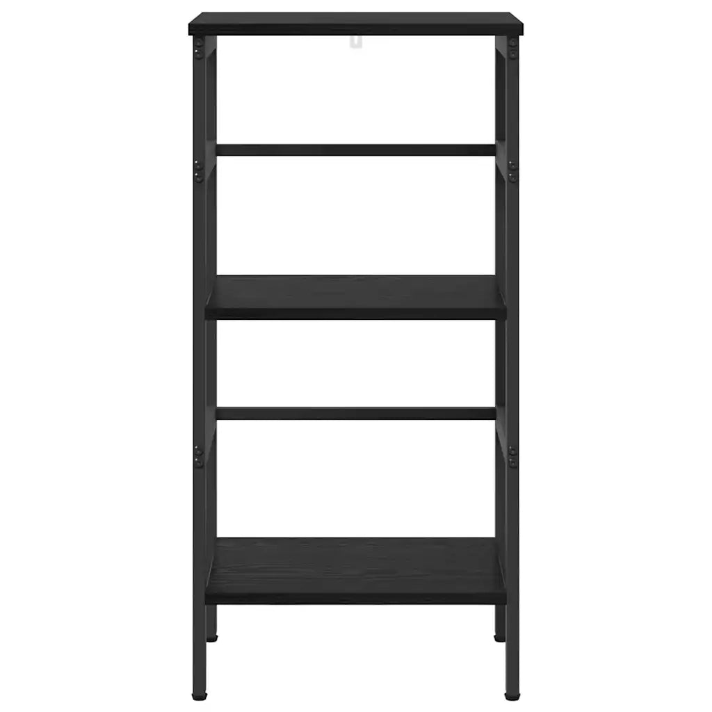 Libreria-Scaffale per Libri-Mobile di Stoccaggio Rovere Nero 40 x 29,5 x 81 cm Legno multistrato