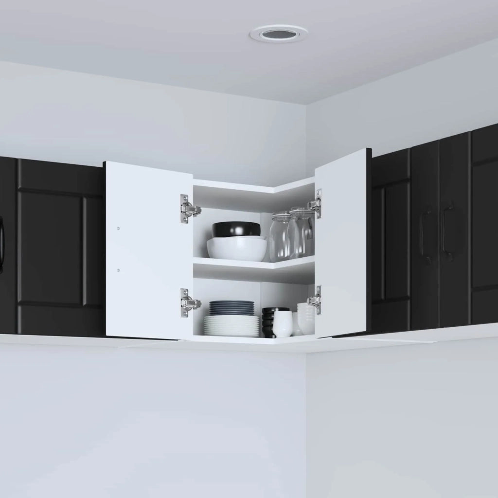 Mobile angolare per parete LUCCA Nero 57 x 57 x 40 cm 884956