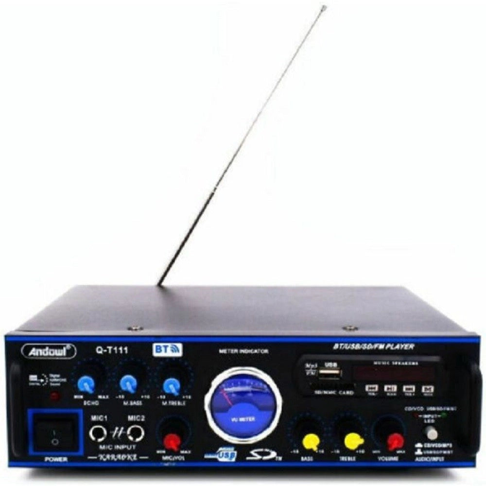Trade Shop - Amplificatore Audio Karaoke Bluetooth Usb Sd Radio Fm Speaker Telecomando Q-t111 -