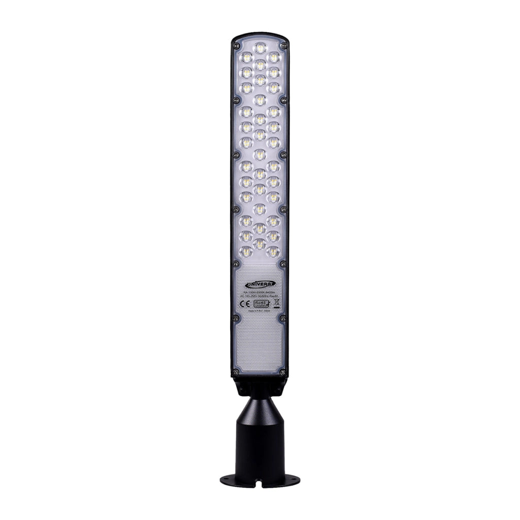 Lampione Stradale LED 100W Ultra Slim, 8400 Lumen, Luce fredda 6500K, Impermeabile IP65, Alluminio, Inclinazione Regolabile