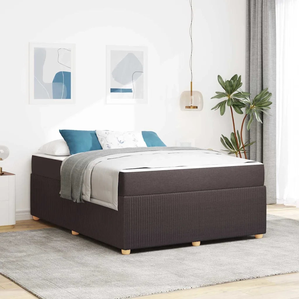 Struttura del letto Marrone Scuro 140 x 200 cm Tessuto 3398395