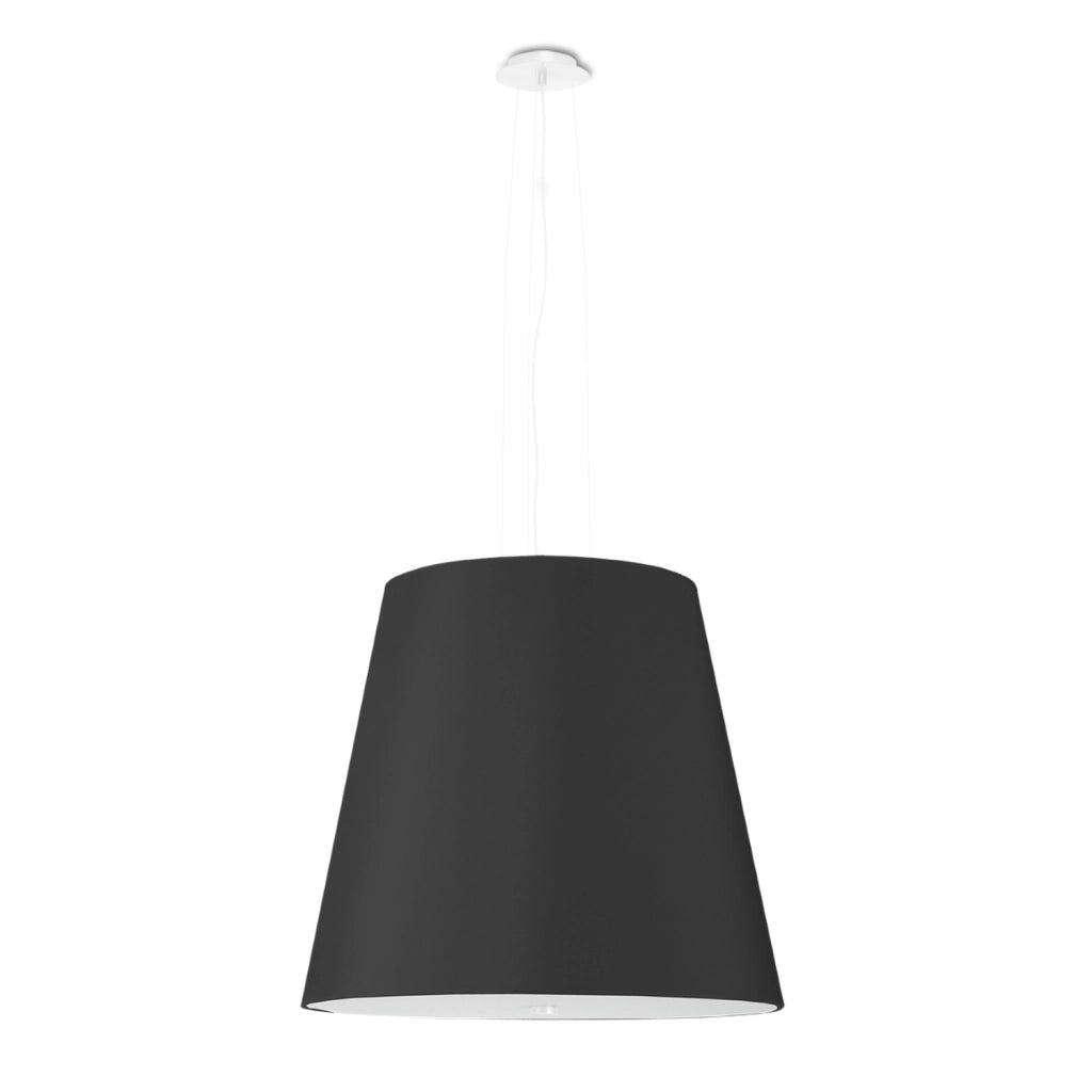 Lampadario moderno nero a 3 luci E27 serie GENEVE 50x50x140 cm