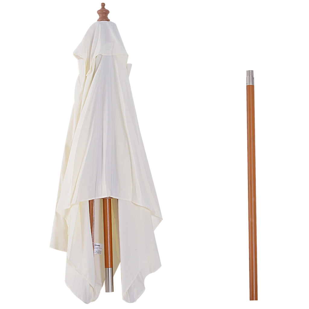 Tendone da Giardino Rettangolare Inclinabile ¨C Zephmum ¨C 200x150x235 cm Legno Crema