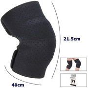 Trade Shop - Coppia Ginocchiere Fascia Tutore Anallergica Lavabile Per Bambini Colore Nero M -