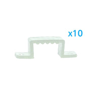10 PZ Clip Fissaggio Rigido 16x10 mm per Bobina Striscia Led Impermeabile