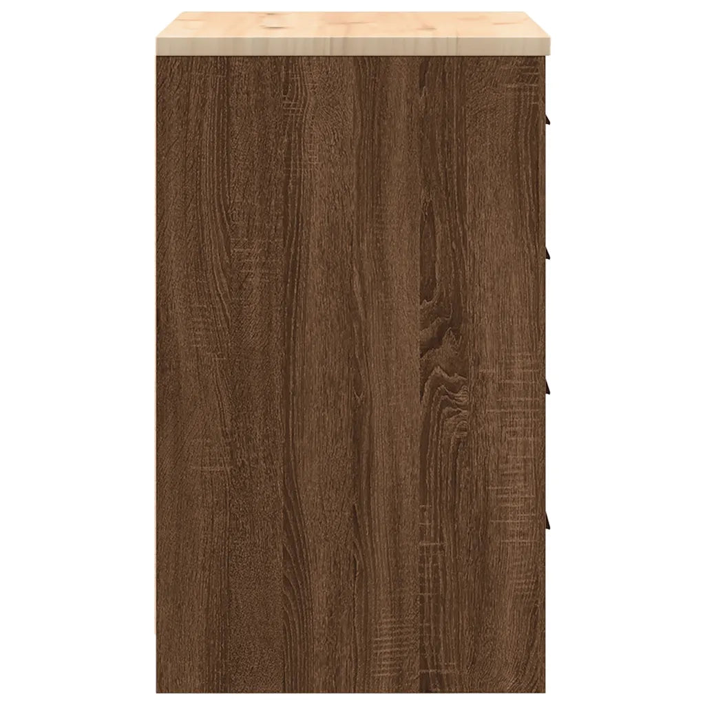 Armadietto per Garage in Rovere Marrone 60x51x85 cm