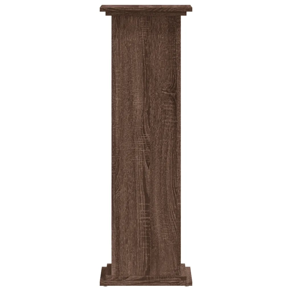 Supporto per Piante Rovere Marrone 33x33x100 cm in Truciolato