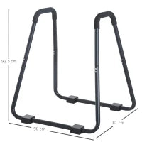 Barre per Dip con Passanti e Maniglie Imbottite, 90x81x92.5 cm, Nero
