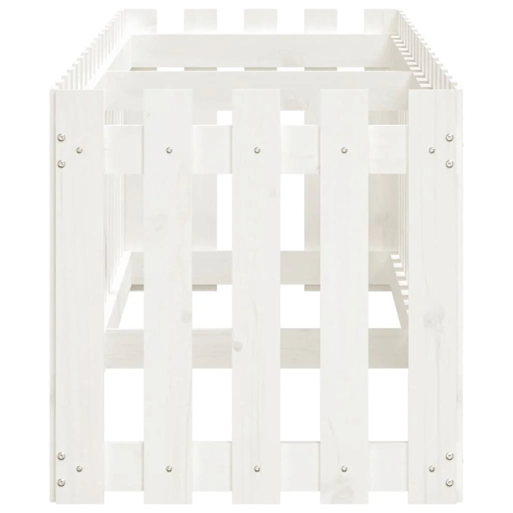 Fioriera rialzata per piante e fiori terrazza giardino progettazione giardino recinzione 200 x 50 x 50 cm pino bianco massiccio 02_0039806