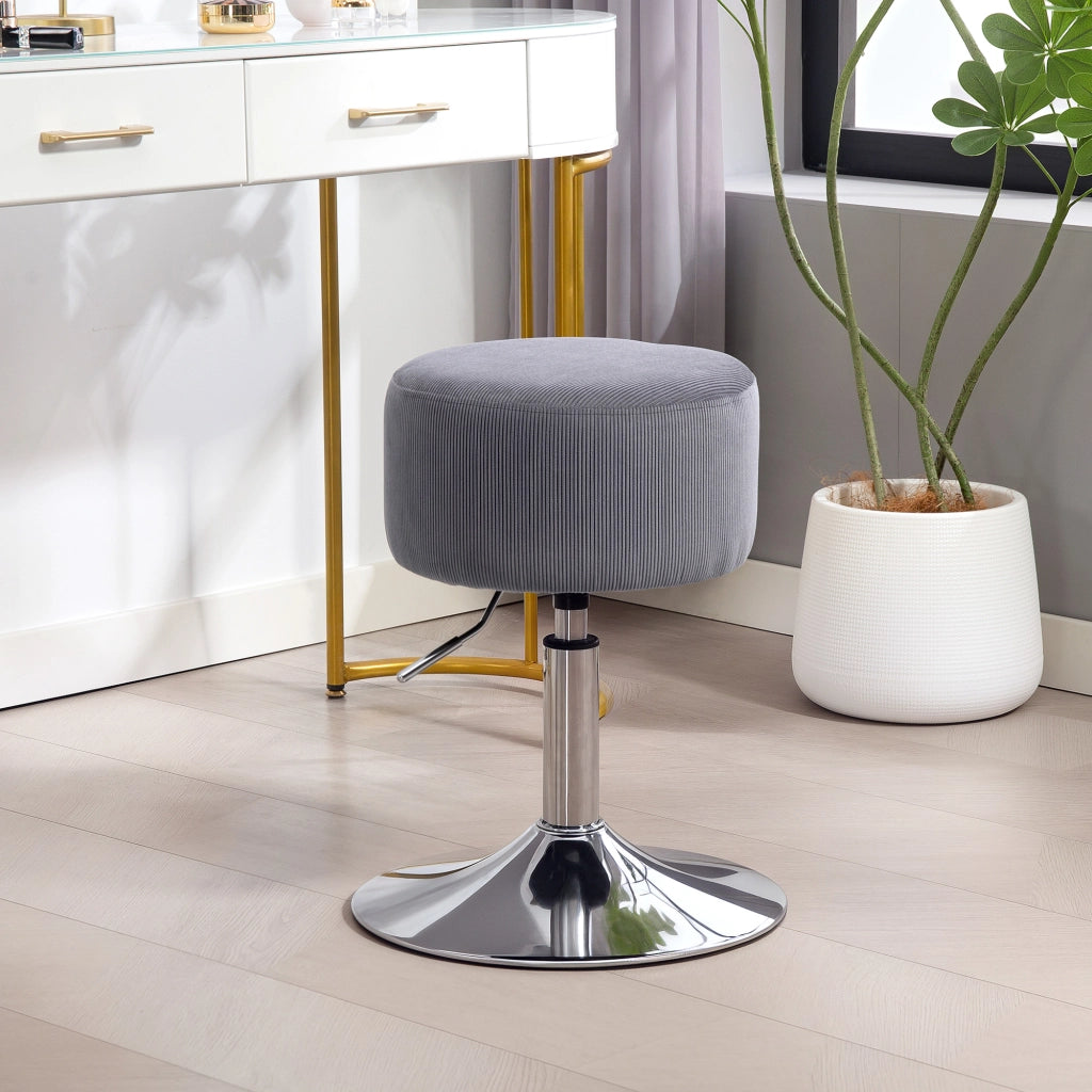 Sgabello da Cucina Regolabile in Altezza ¨C zephmum ¨C Grigio 52-66 cm