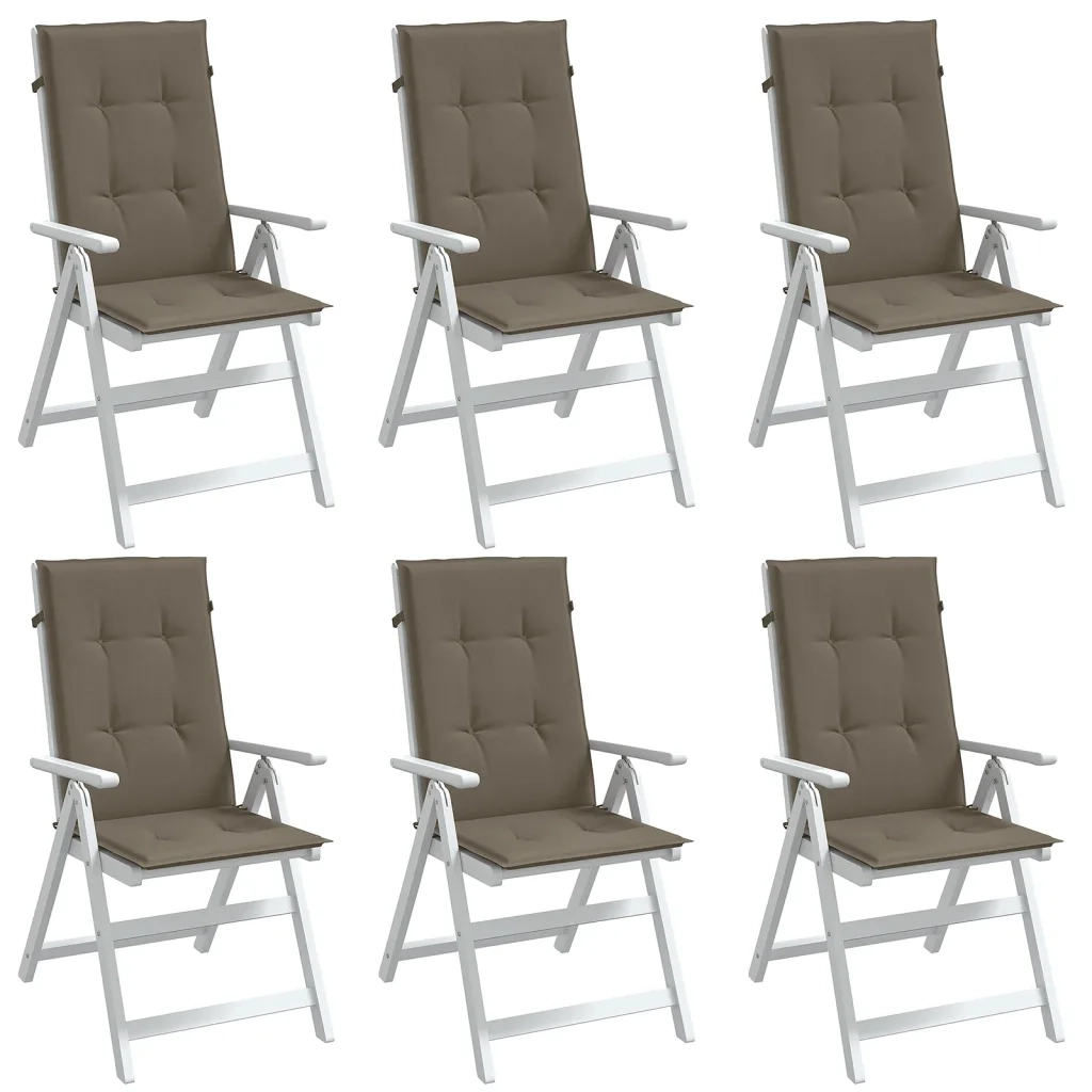 Cuscini Sedia Schiena Alta 6 Tortora M¨¦lange 120x50x4 Tessuto