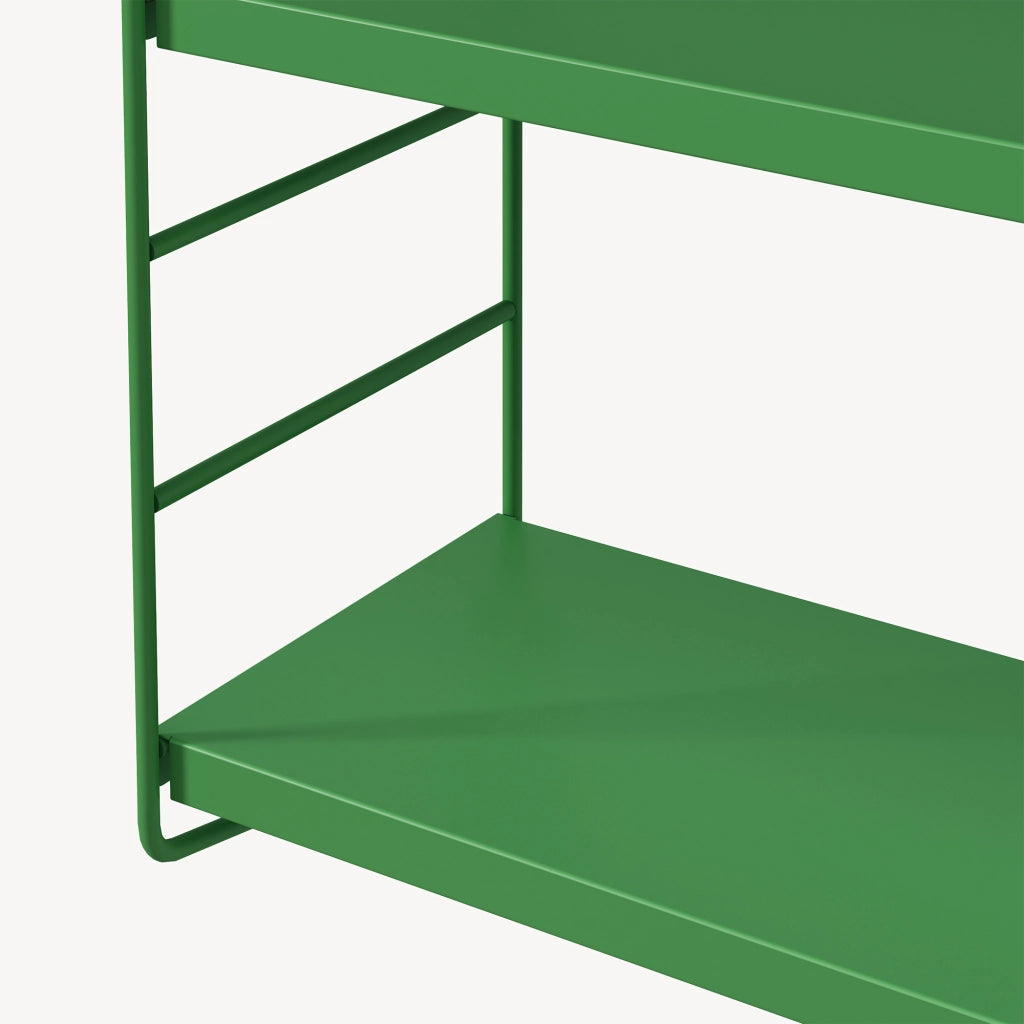 Scaffale da Parete Strängnäs a 3 Ripiani Regolabili 50 x 60 x 15 cm Acciaio Verde Mela [en.casa]