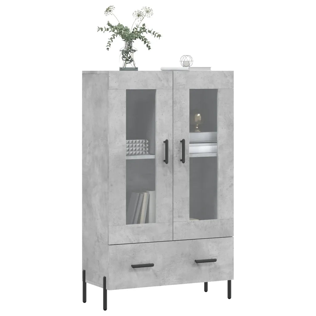 Credenza Grigio Cemento 69,5x31x115 cm in Legno Multistrato 828312