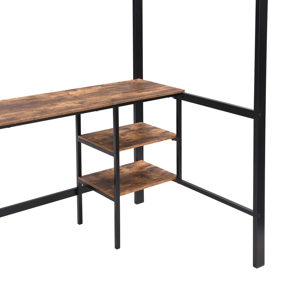 LETTO a castello 90x200 cm in metallo e legno nero
