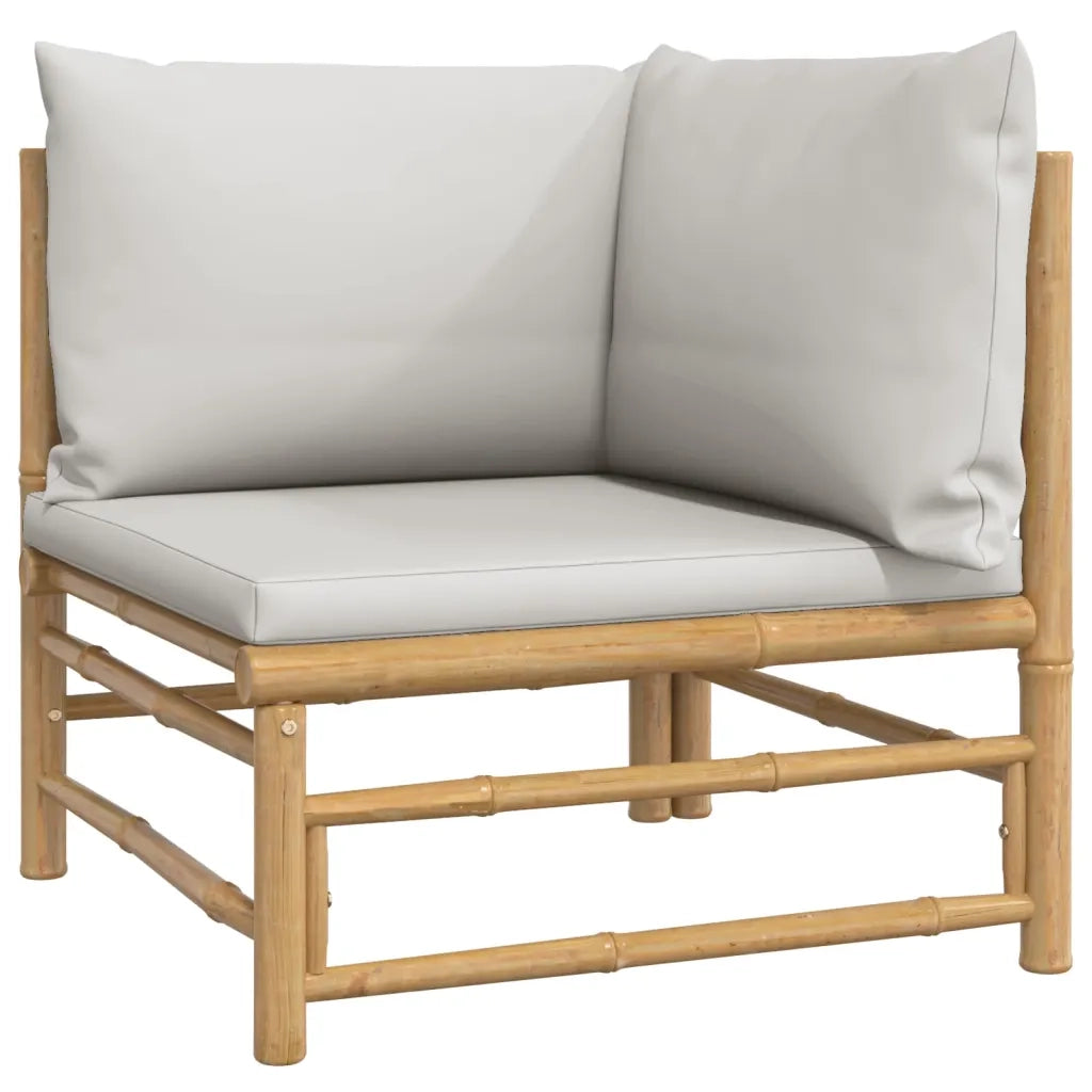 Set Salotto da Giardino 5pz con Cuscini Grigio Chiaro BambÃ¹