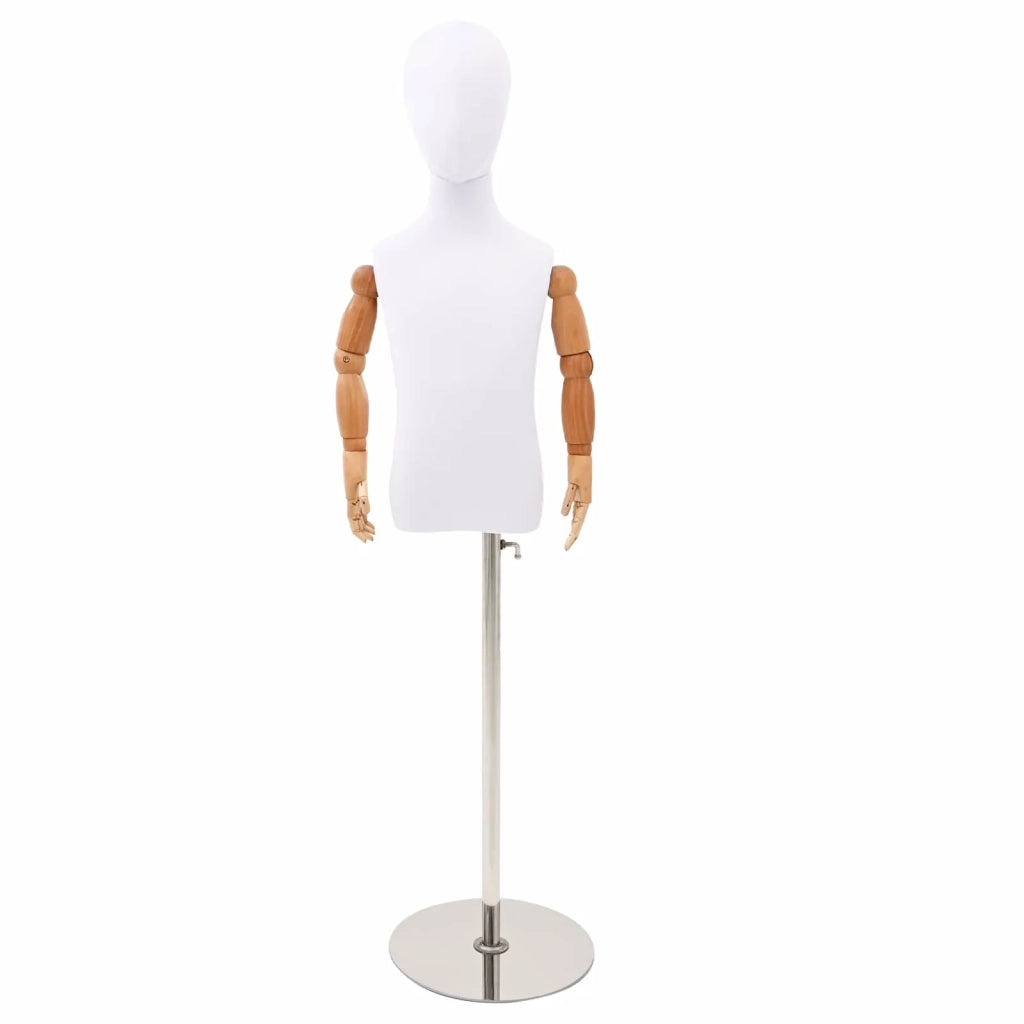 Manichino Regolabile 120-150 cm con Base Unisex PP Bianco 42041707