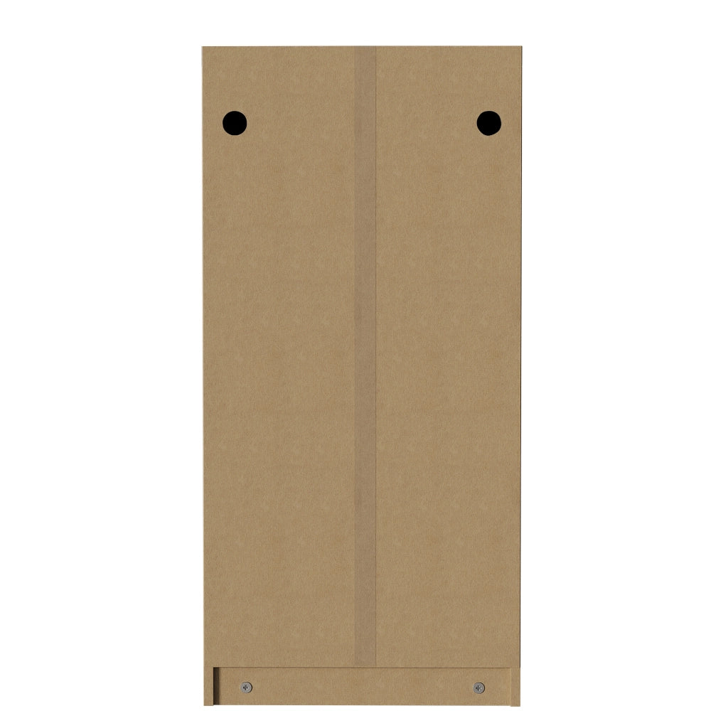 Scarpiera 54x25x115 cm con 3 ribalte e decorazione in rattan in pannello truciolare
