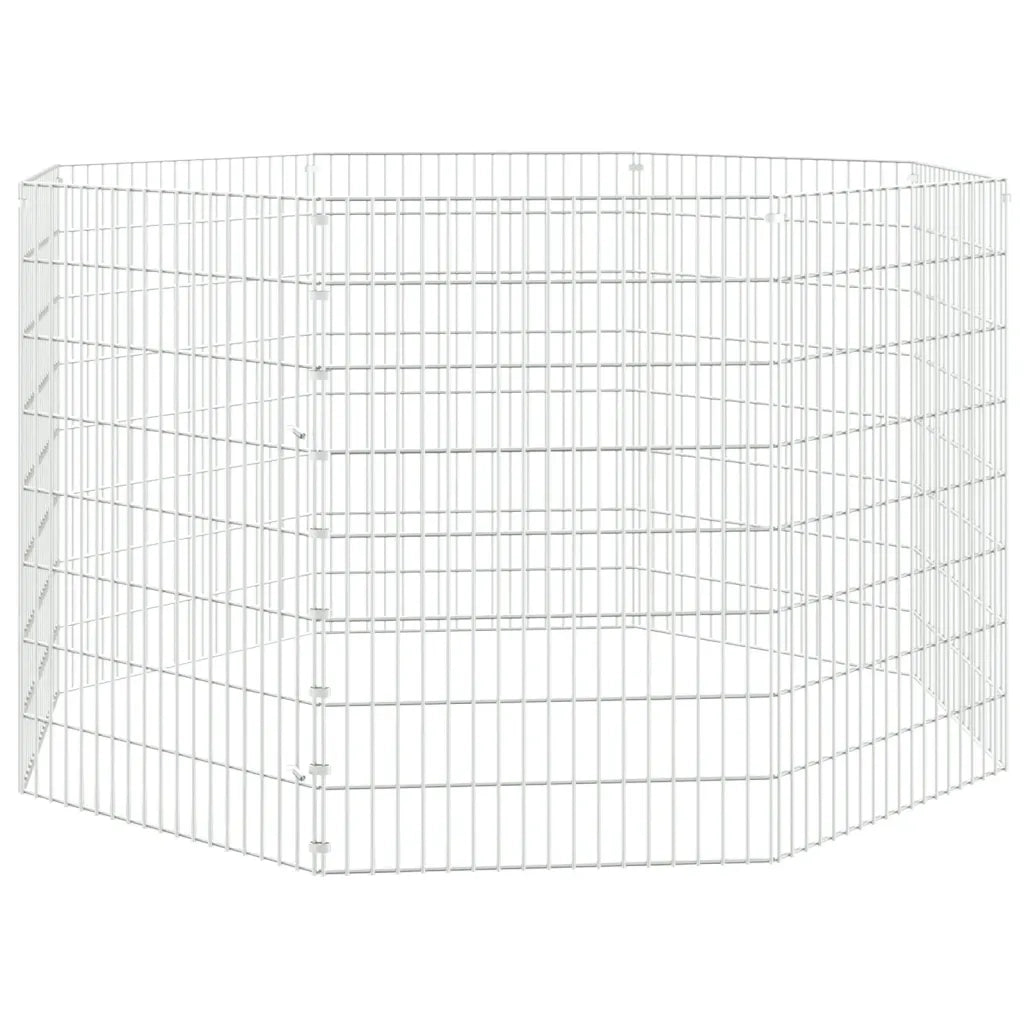Conigliera con 8 Pannelli 54x80 cm Ferro Zincato cod mxl 52621