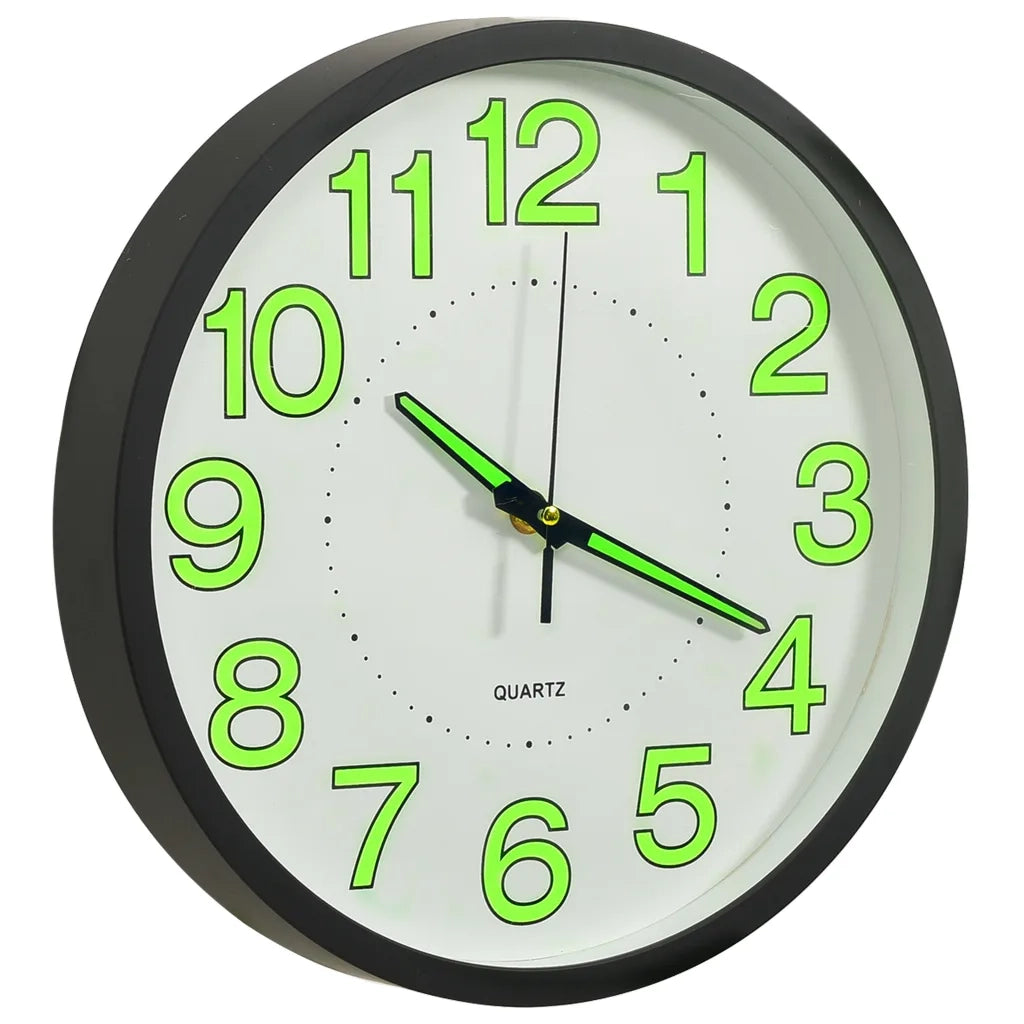 Orologio da Parete Luminoso Nero 30 cm 325166