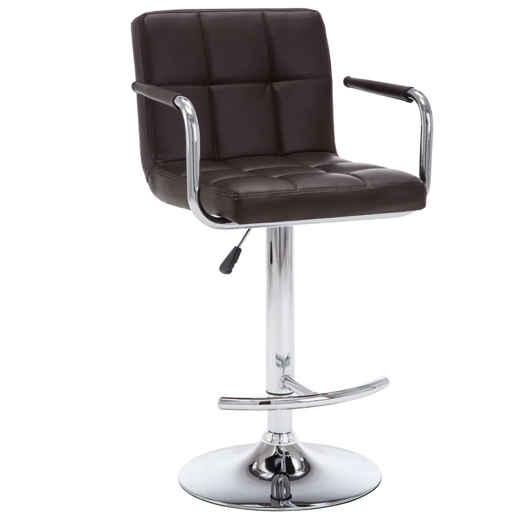 Sgabelli da Bar 2 pz Marroni in Similpelle  cod mxl 70352