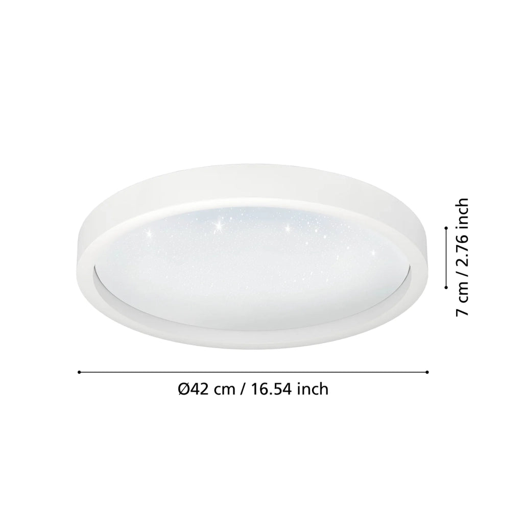 Plafoniera Moderna Montemorelos-Z Alluminio Bianco Luce Led Integrato 17,8W