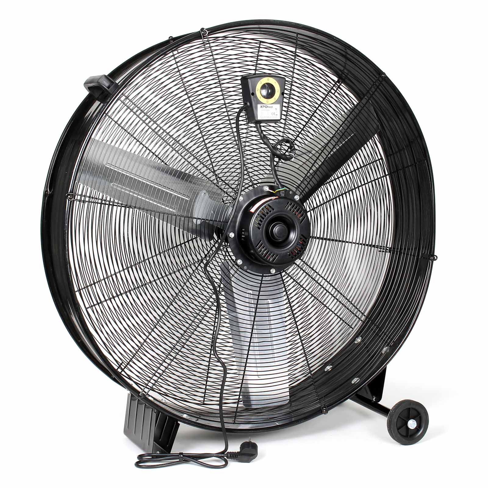 Ventilatore industriale 90 cm 360 W Ventilatore a tamburo da pavimento portatile con cavo e 3 velocità