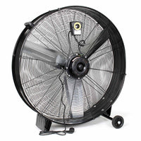 Ventilatore industriale 90 cm 360 W Ventilatore a tamburo da pavimento portatile con cavo e 3 velocità