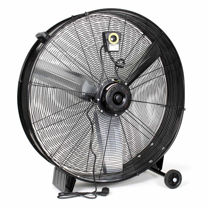 Ventilatore industriale 90 cm 360 W Ventilatore a tamburo da pavimento portatile con cavo e 3 velocità