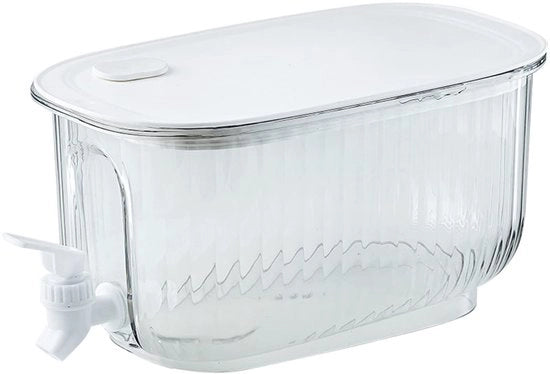 Dispensatore di Bevande Grande Capacità - Dispensatore di Bevande con Maniglione - Termos per Acqua Fredda - Contenitore di Bevande Imbevibile - Progetto di Rotazione del Fondo - Materiale PET - Filtraggio dell'Acqua