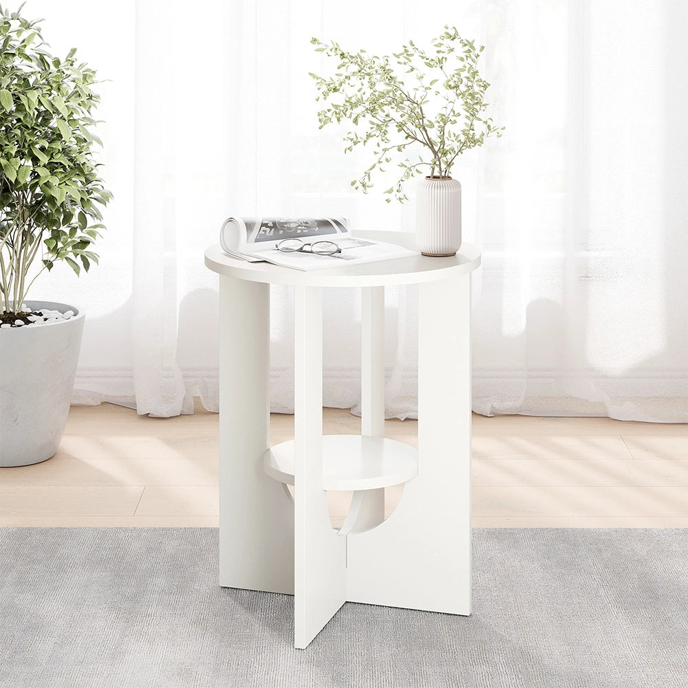 Vicco Tavolino da salotto Bianco 40 x 40 cm