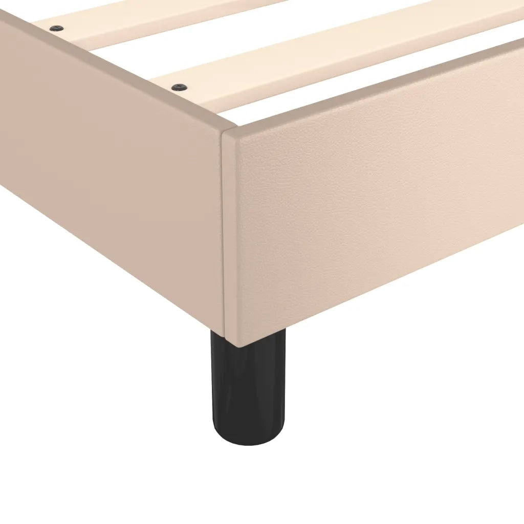 Struttura Letto a Rete a Molle Cappuccino 80x200 cm in Similpelle 3120669