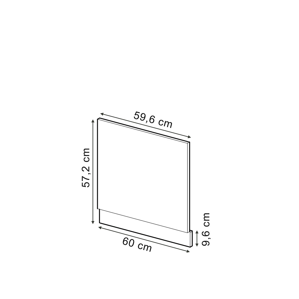 Pannello frontale R-Line Calcestruzzo/Rovere dorato 60 cm senza piano di lavoro Vicco